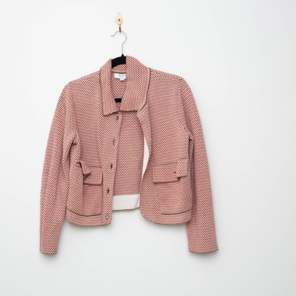 Adam Lippes x RTR Pink Knit Collared Jacket - Picture 5 of 10